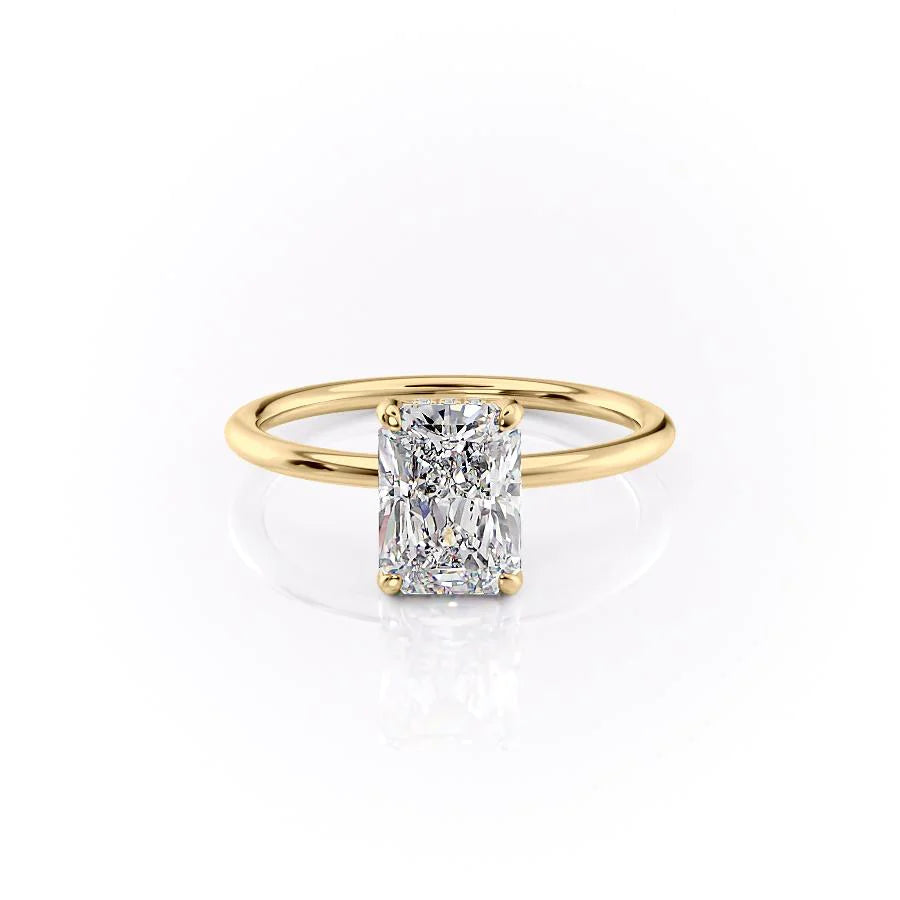 The Crown Liberty Set With Radiant Solitaire Lab Diamond 1 Carat 14K Gold#material_gold
