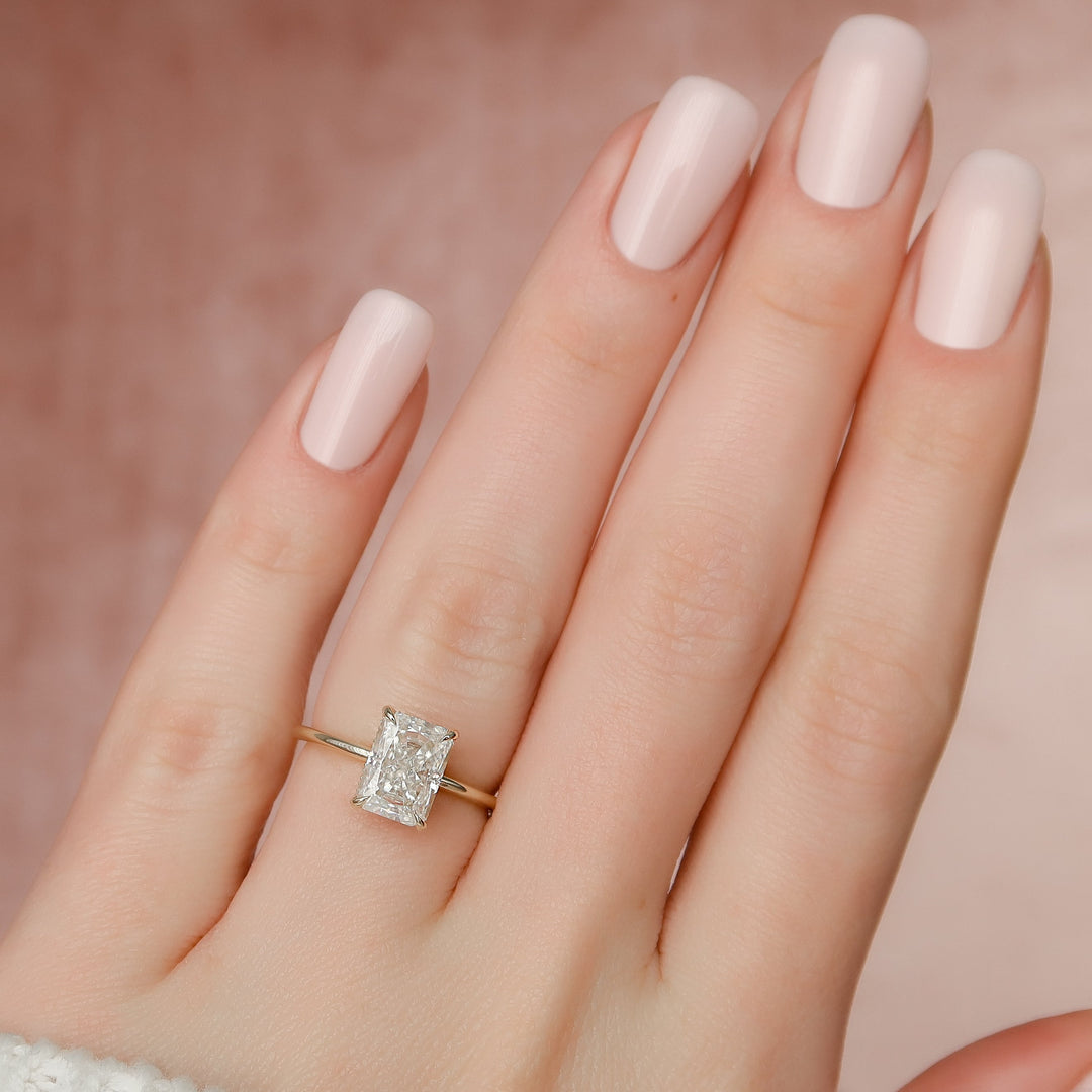 The Crown Liberty Set With Radiant Solitaire Lab Diamond 2 Carat 14K Gold#material_gold