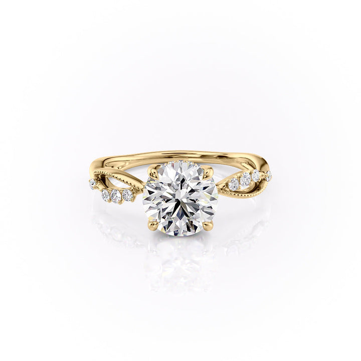 The Dallas Set With Round Nature Lab Diamond 1 Carat 14K Gold#material_gold