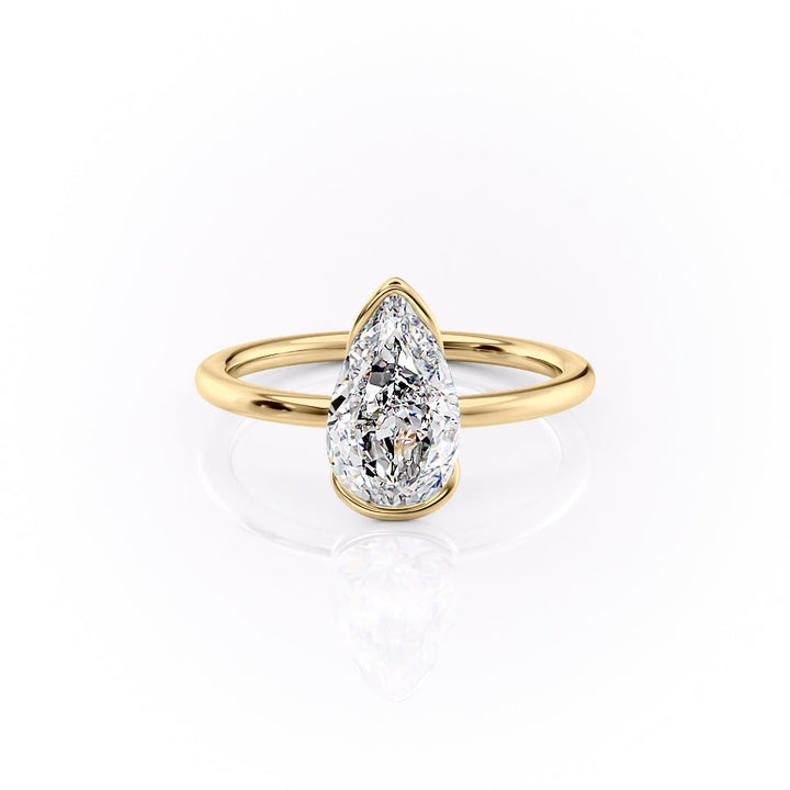 The Elina Set With A Pear Solitaire Lab Diamond 1 Carat 18K Gold#material_18k-gold