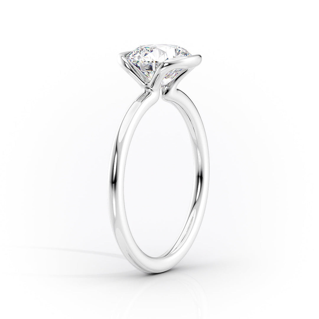 The Elina Set With A Princess Solitaire Lab Diamond 1.5 Carat 14K White#material_white
