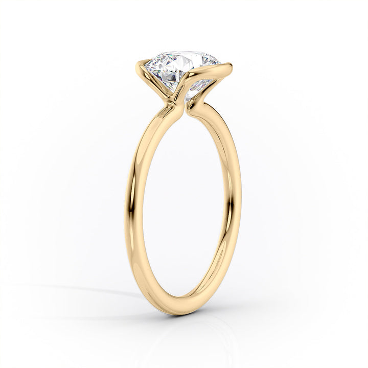 The Elina Set With A Round Solitaire Lab Diamond 1.5 Carat 18K Gold#material_18k-gold