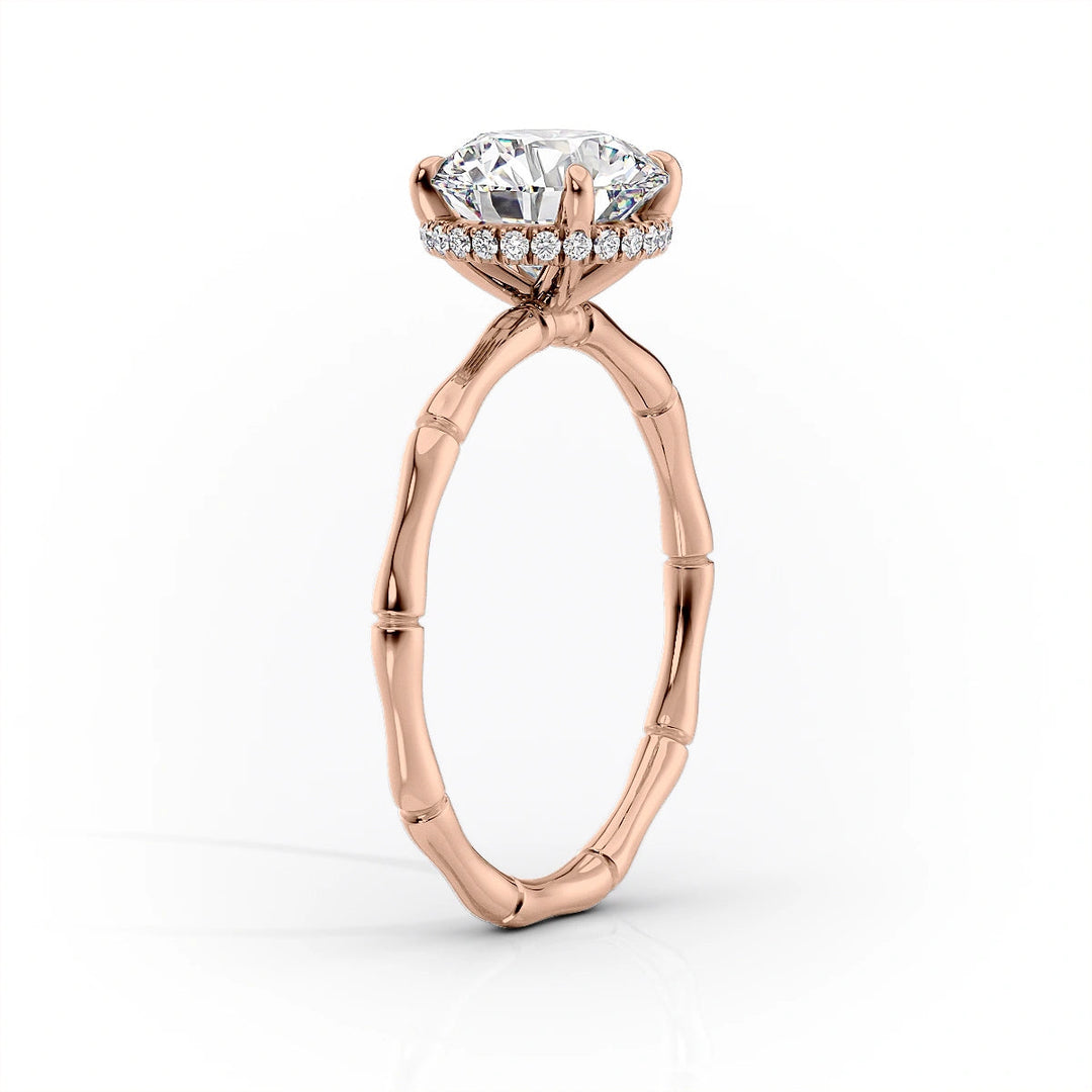 The Ember Set With Oval Nature Lab Diamond 1.5 Carat 14K Rose#material_rose