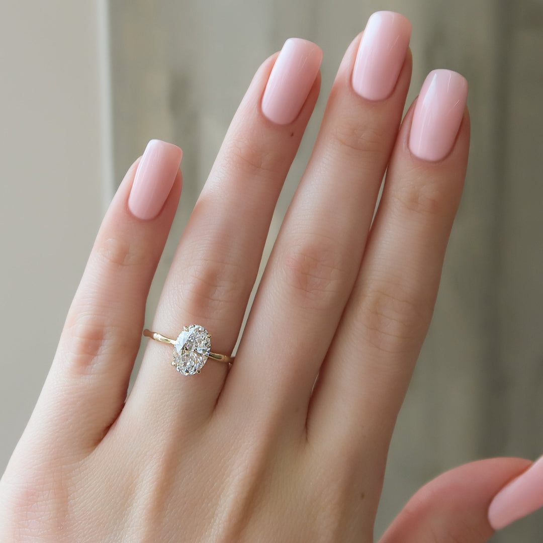 The Ember Oval Lab Diamond Moissanite Engagement Ring