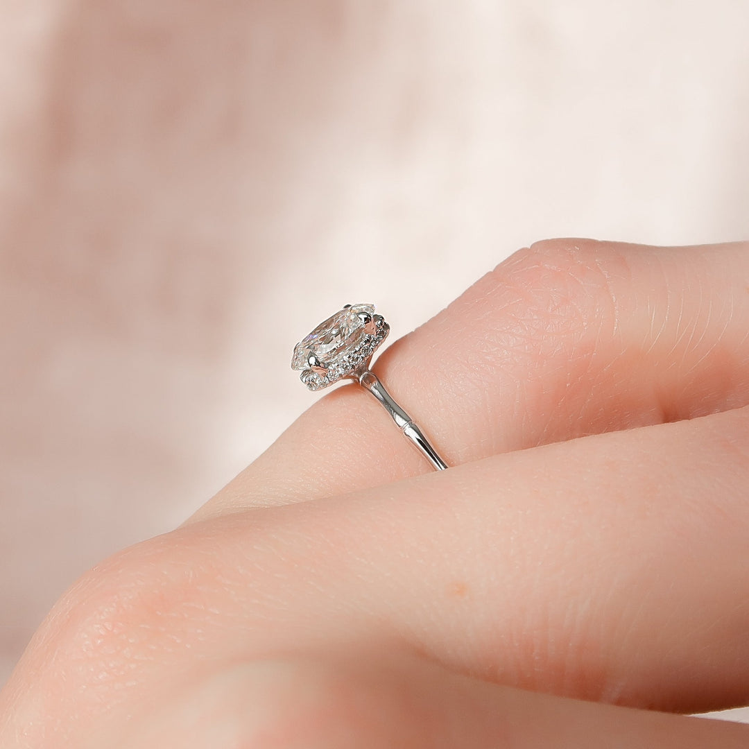 The Ember Oval Lab Diamond Moissanite Engagement Ring