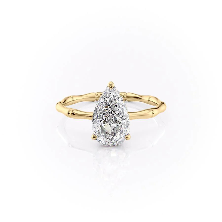 The Ember Set With Pear Nature Lab Diamond 1 Carat 14K Gold#material_gold