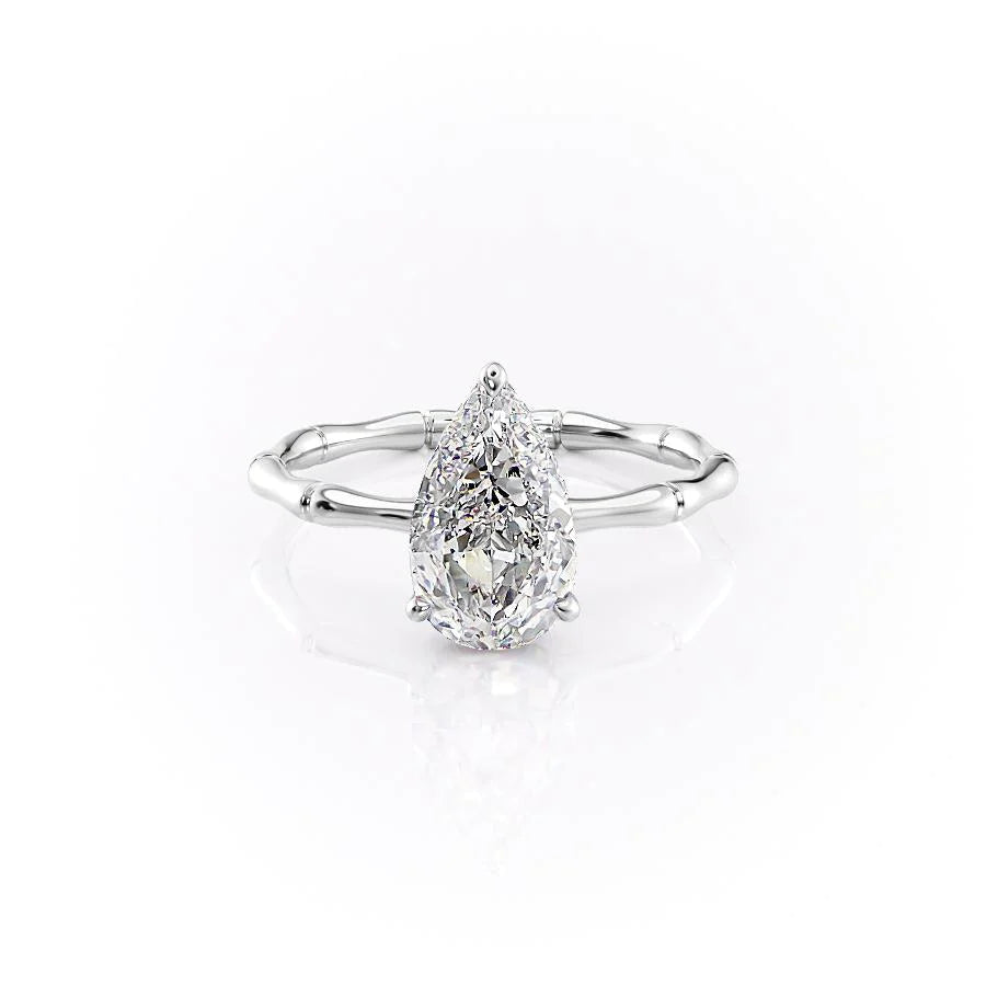 The Ember Set With Pear Nature Lab Diamond 1 Carat 14K White#material_white