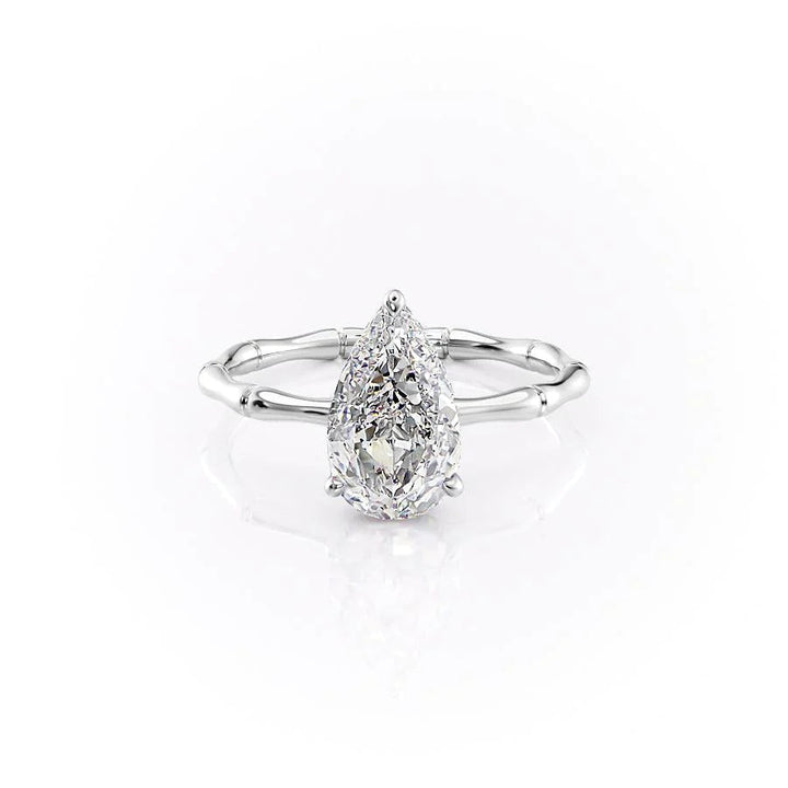 The Ember Set With Pear Nature Lab Diamond 1 Carat 14K White#material_white