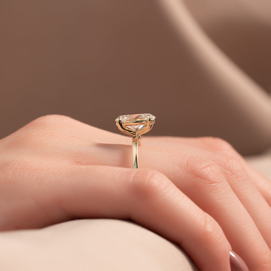 The Estella Oval Lab Diamond Moissanite Engagement Ring