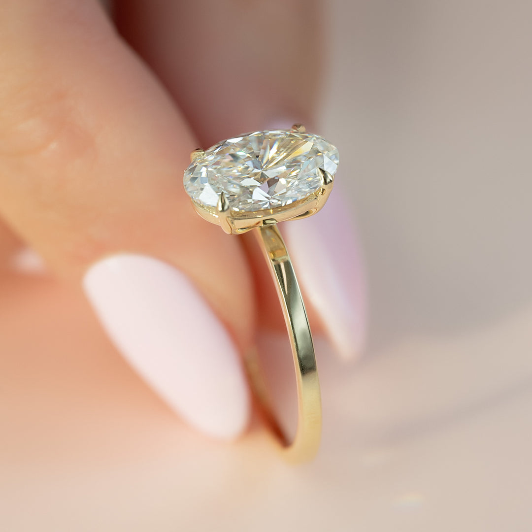 The Estella Oval Lab Diamond Moissanite Engagement Ring