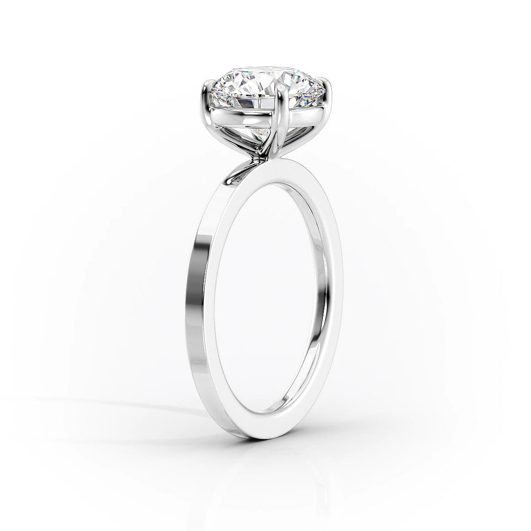 The Estella Set With Pear Solitaire Lab Diamond 1.5 Carat 14K White#material_white