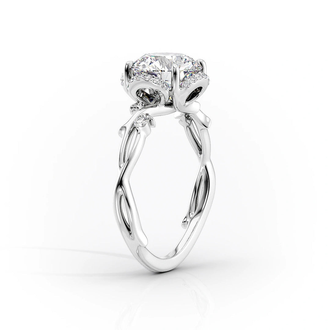 The Halo Coco Set With Marquise Halo Lab Diamond 1.5 Carat 14K White#material_white