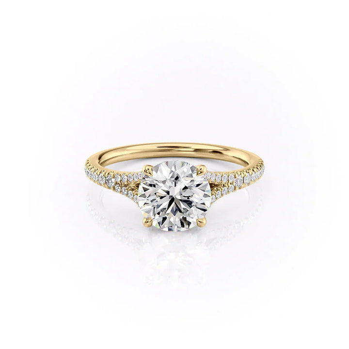 The Jessie Set With Round Pave Lab Diamond 1 Carat 14K Gold#material_gold
