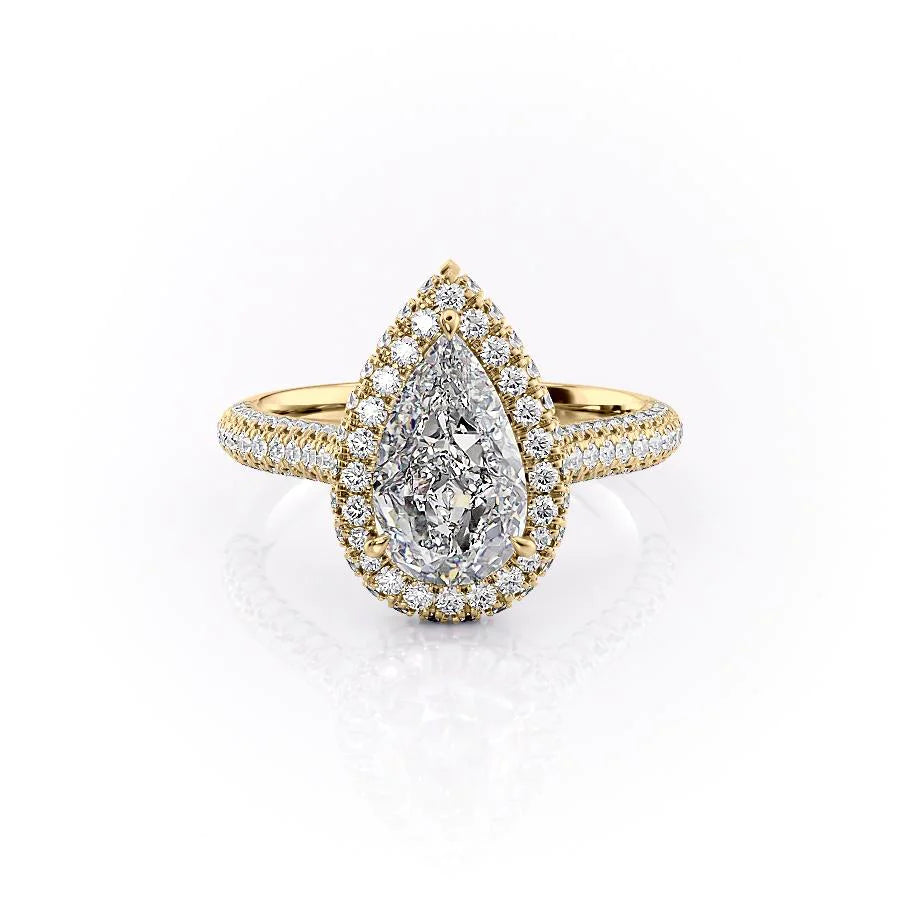 The Katelyn Set With Pear Pave Lab Diamond 1 Carat 14K Gold#material_gold