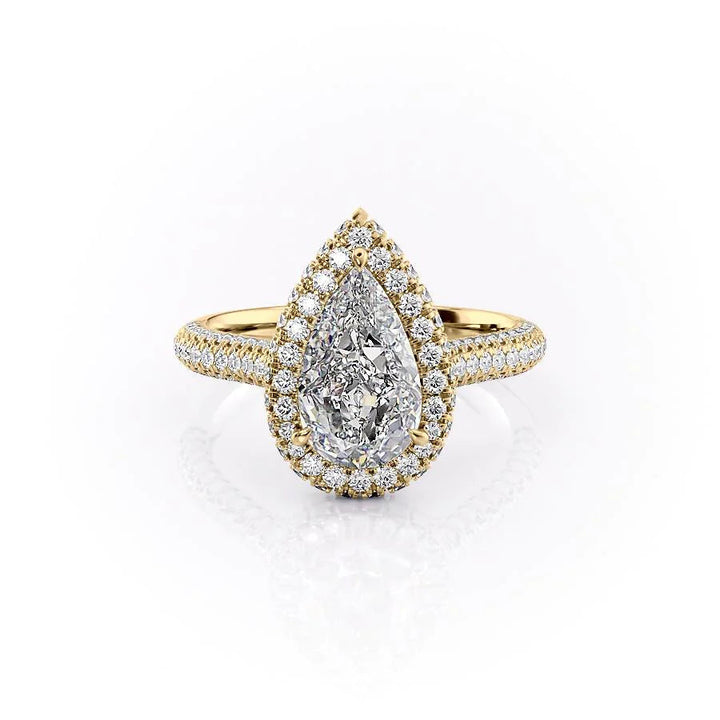 The Katelyn Set With Pear Pave Lab Diamond 1 Carat 14K Gold#material_gold