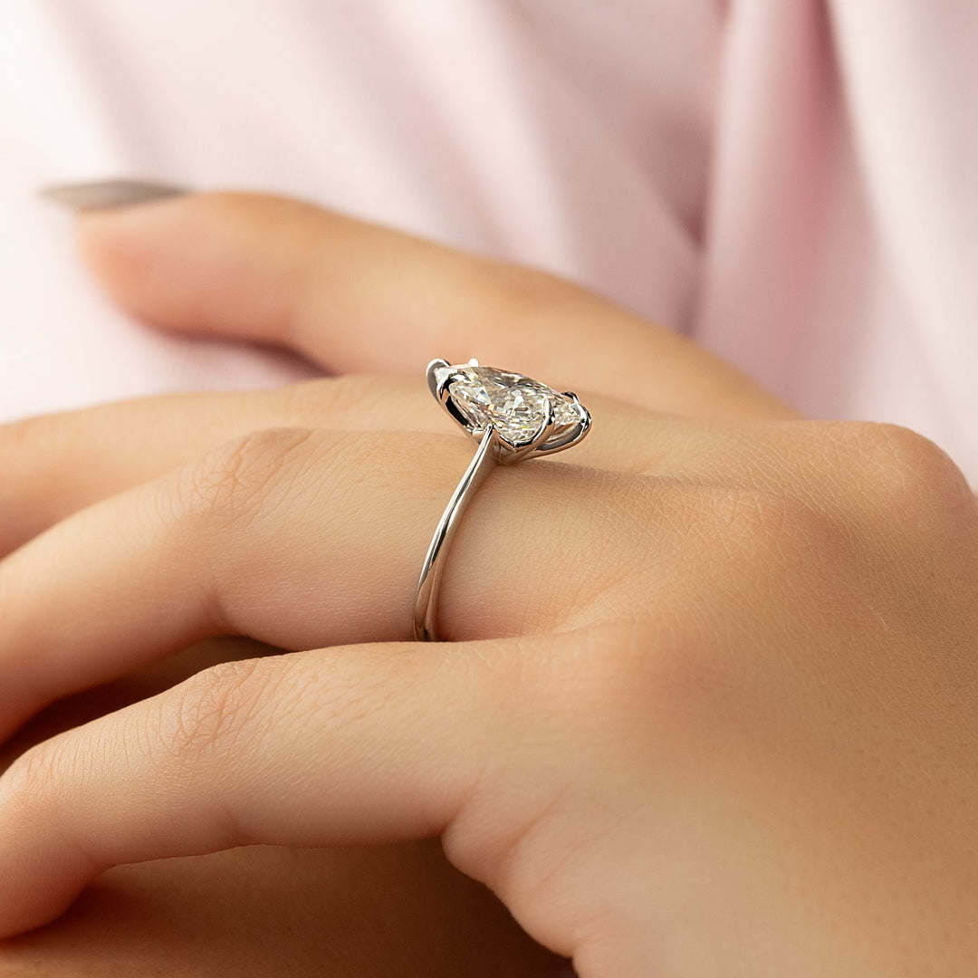 The Kendall Marquise Lab Diamond Moissanite Engagement Ring