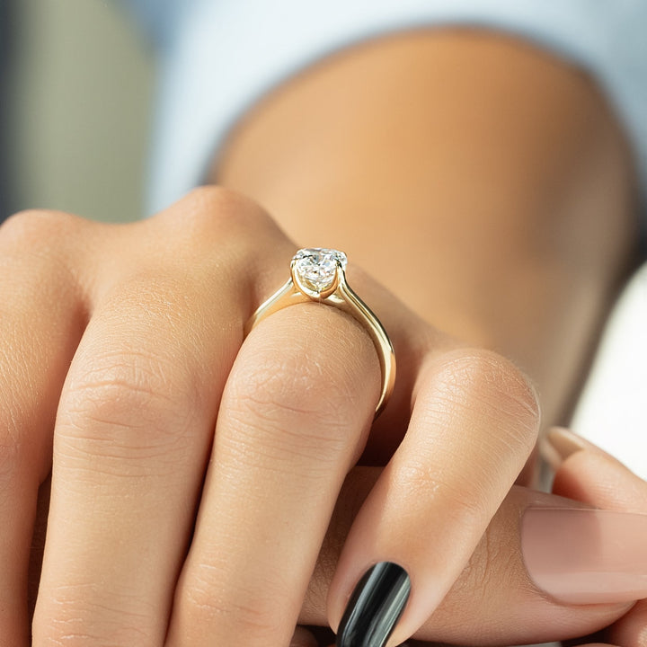 The Lacole Cushion Lab Diamond Moissanite Engagement Ring *Shown with 1.5 ct #material_gold