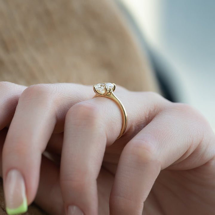 The Lacole Cushion Lab Diamond Moissanite Engagement Ring *Shown with 2 ct #material_gold