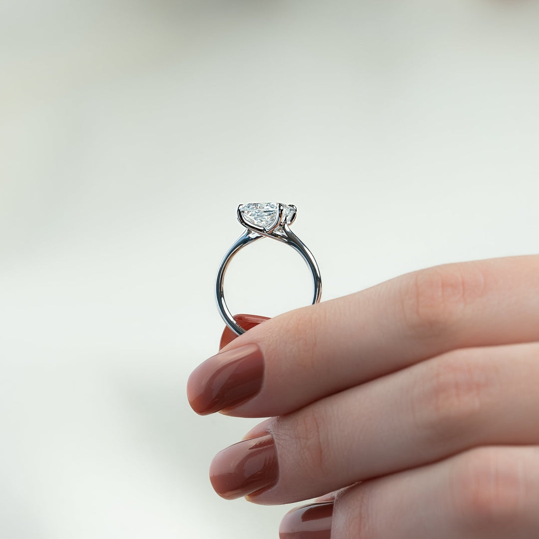 The Lacole Princess Lab Diamond Moissanite Engagement Ring