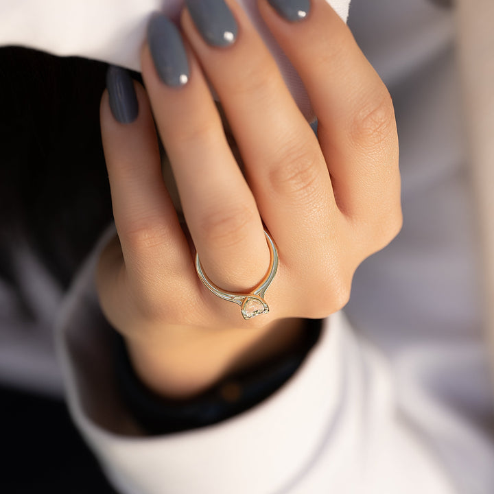 The Lacole Radiant Lab Diamond Moissanite Engagement Ring *Shown with 2 ct #material_gold