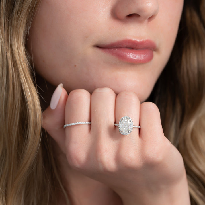 The Lana Oval Lab Diamond Moissanite Engagement Ring *Shown with 2.5 ct #material_white