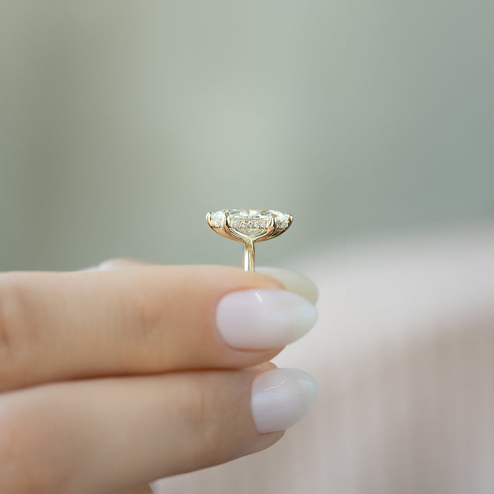 The Liberty Set With Marquise Solitaire Lab Diamond 1 Carat 14K Gold#material_gold