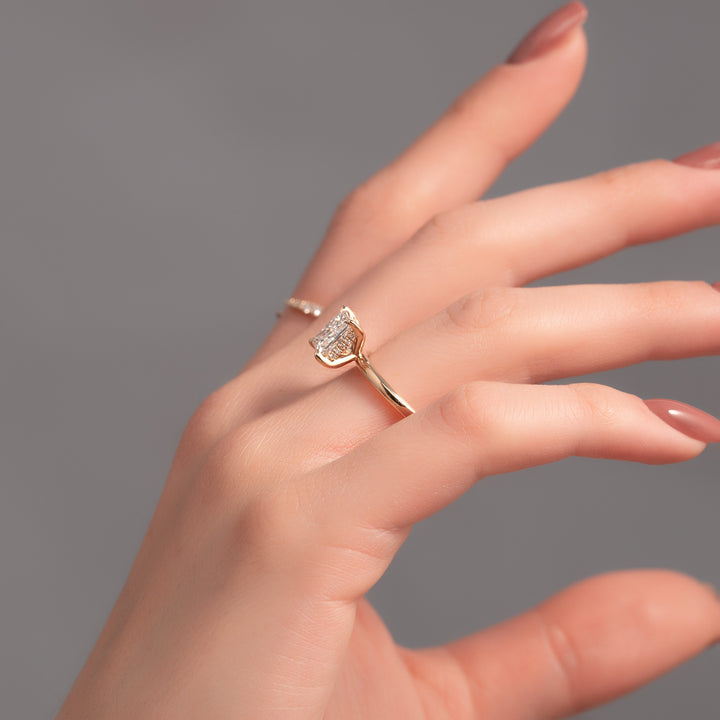 The Liberty Princess Lab Diamond Moissanite Engagement Ring *Shown with 2 ct #material_rose