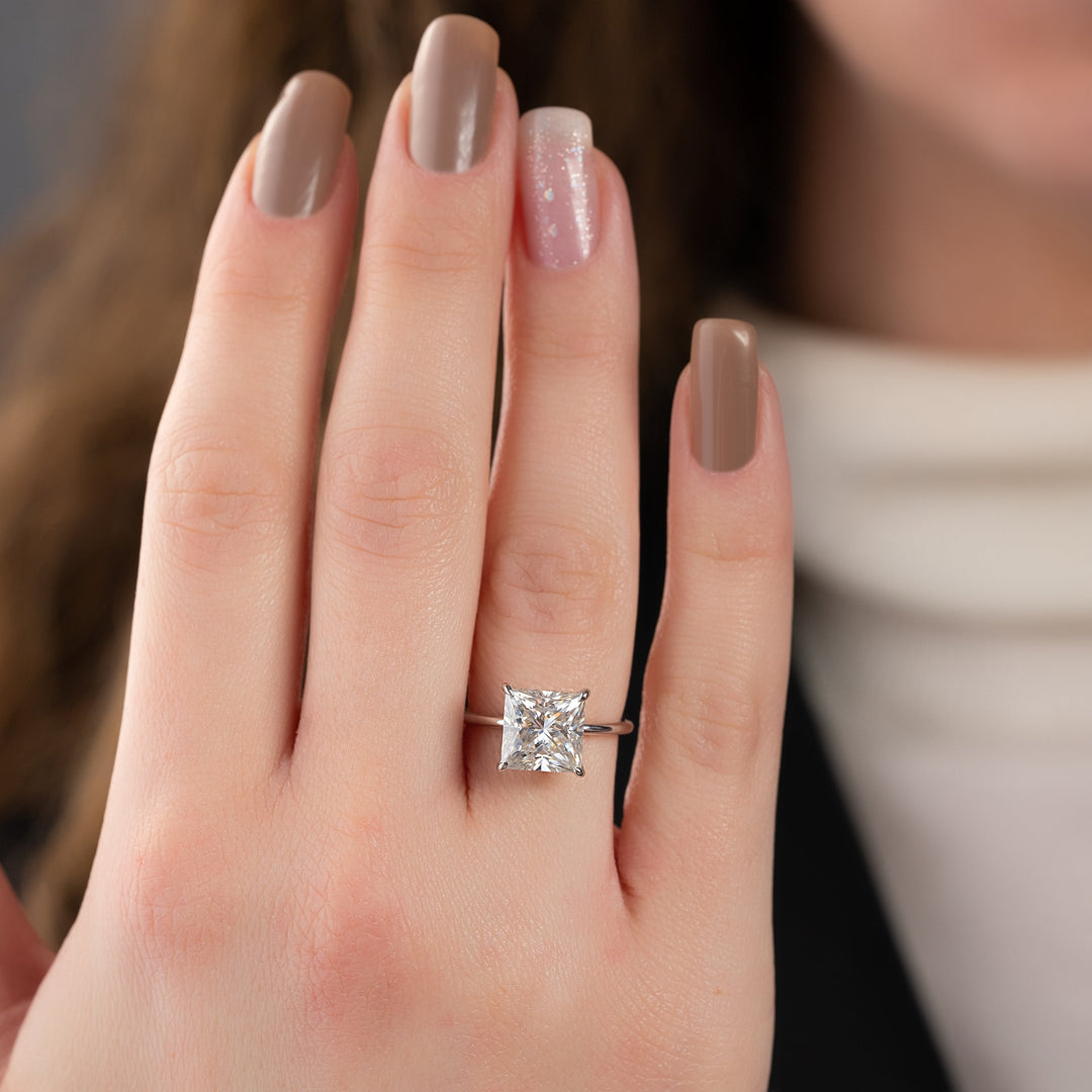 The Liberty Princess Lab Diamond Moissanite Engagement Ring