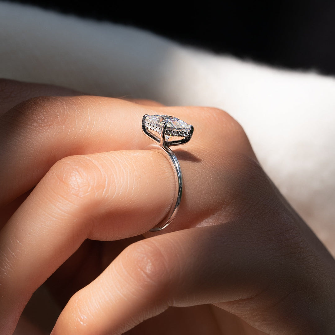 The Liberty Princess Lab Diamond Moissanite Engagement Ring