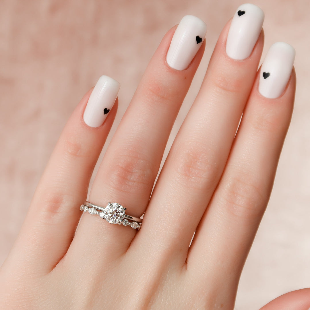 The Liberty Round Lab Diamond Moissanite Engagement Ring