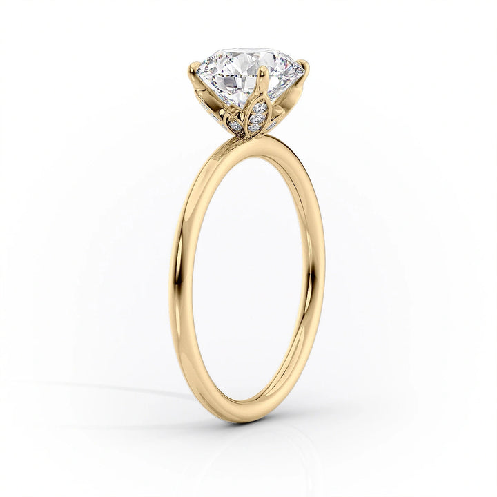 The Logan Set With Oval Solitaire Lab Diamond 1.5 Carat 14K Gold#material_gold