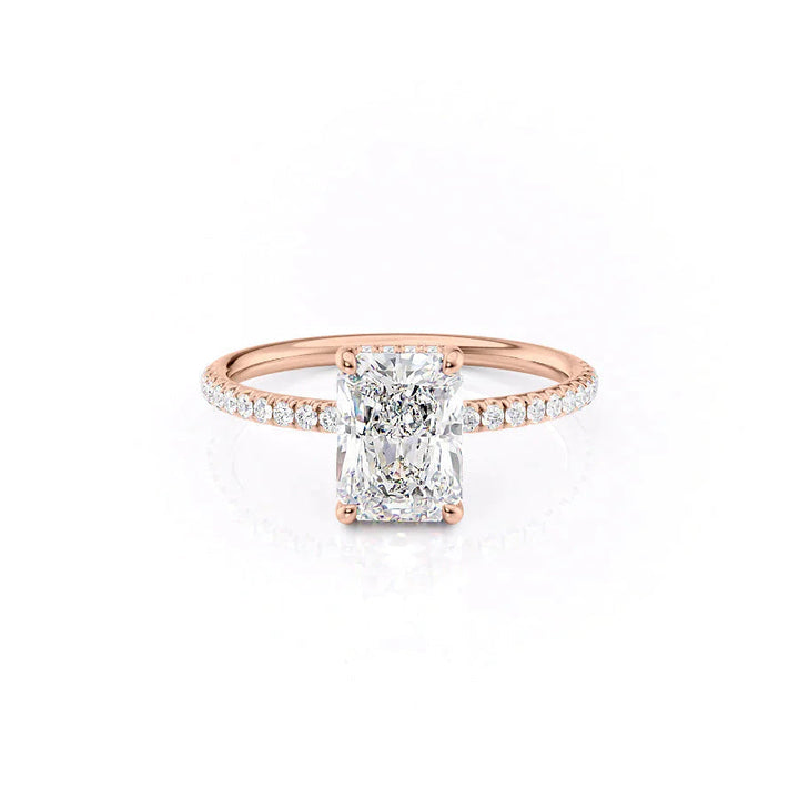 The Low Profile Pave Liberty Set With Radiant Pave Moissanite#material_14k-rose