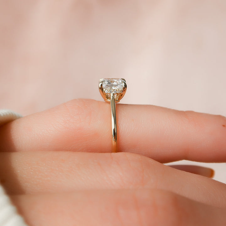 The Mabel Cushion Lab Diamond Moissanite Engagement Ring *Shown with 1.5 ct #material_gold