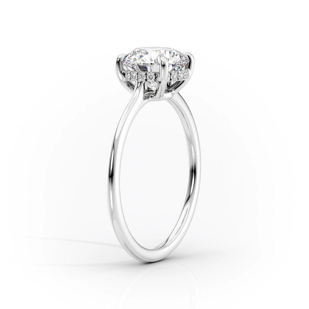 The Mabel Set With Marquise Solitaire Lab Diamond 1.5 Carat 14K White#material_white