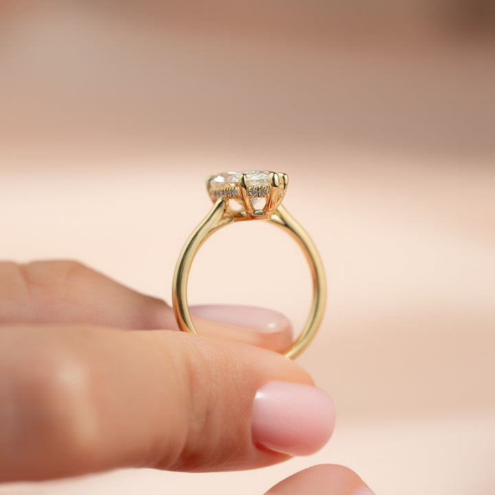 The Mabel Marquise Lab Diamond Moissanite Engagement Ring *Shown with 2.5 ct #material_gold