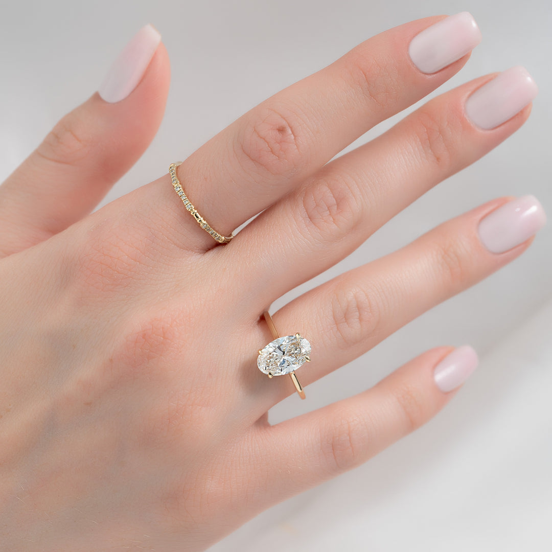 The Mabel Oval Lab Diamond Moissanite Engagement Ring