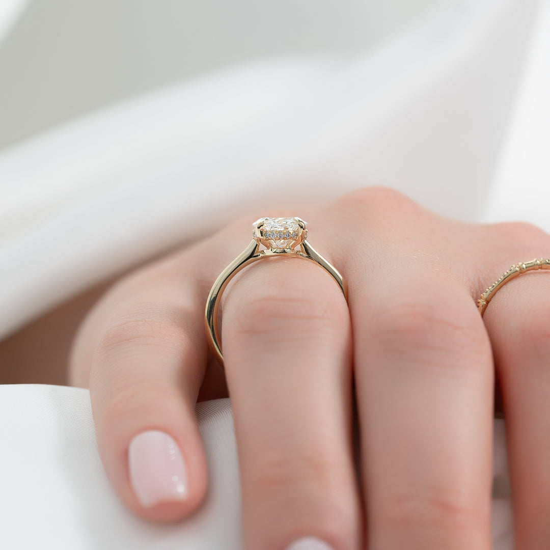 The Mabel Oval Lab Diamond Moissanite Engagement Ring