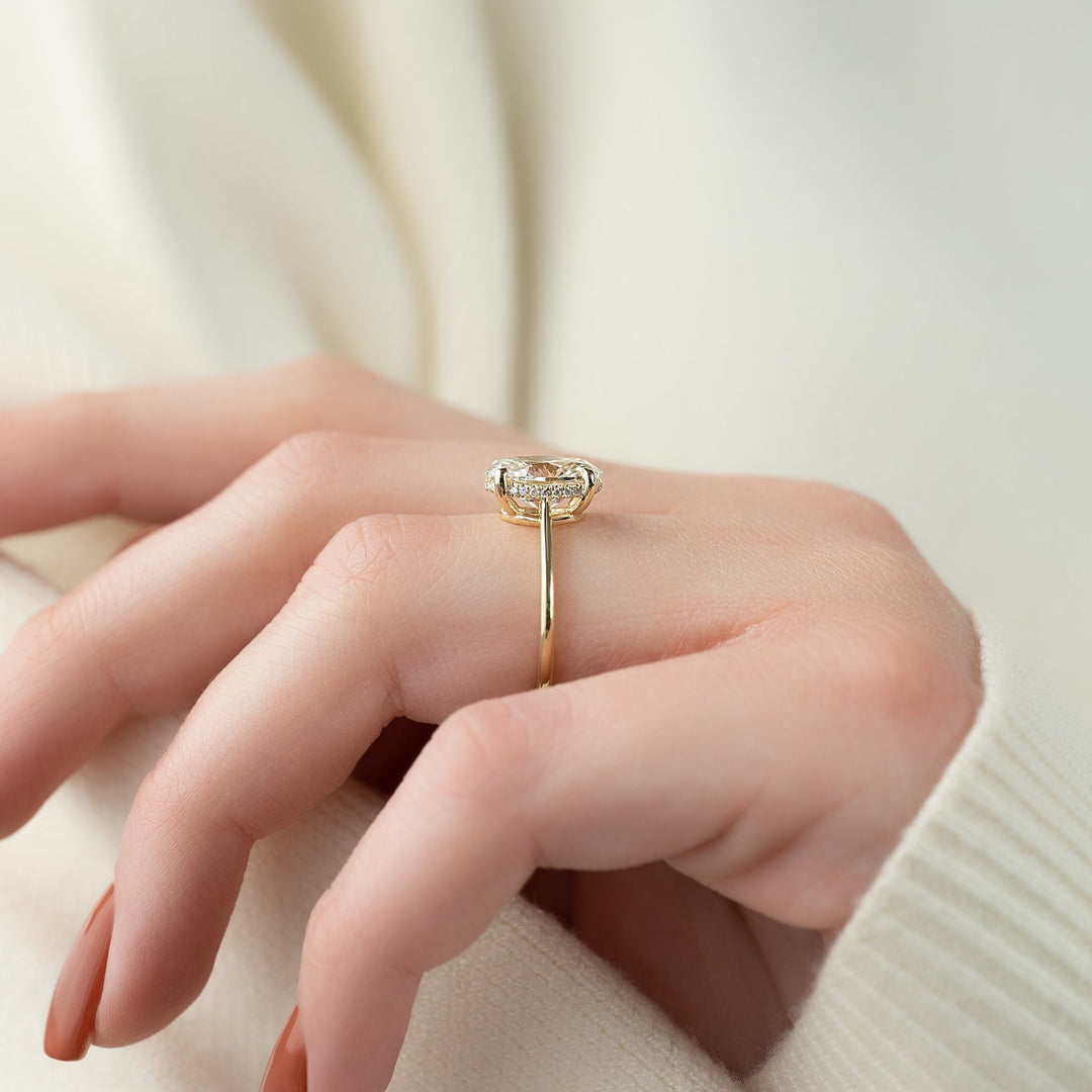 The Mabel Oval Lab Diamond Moissanite Engagement Ring