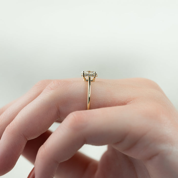 The Mabel Oval Lab Diamond Moissanite Engagement Ring *Shown with 1 ct #material_gold