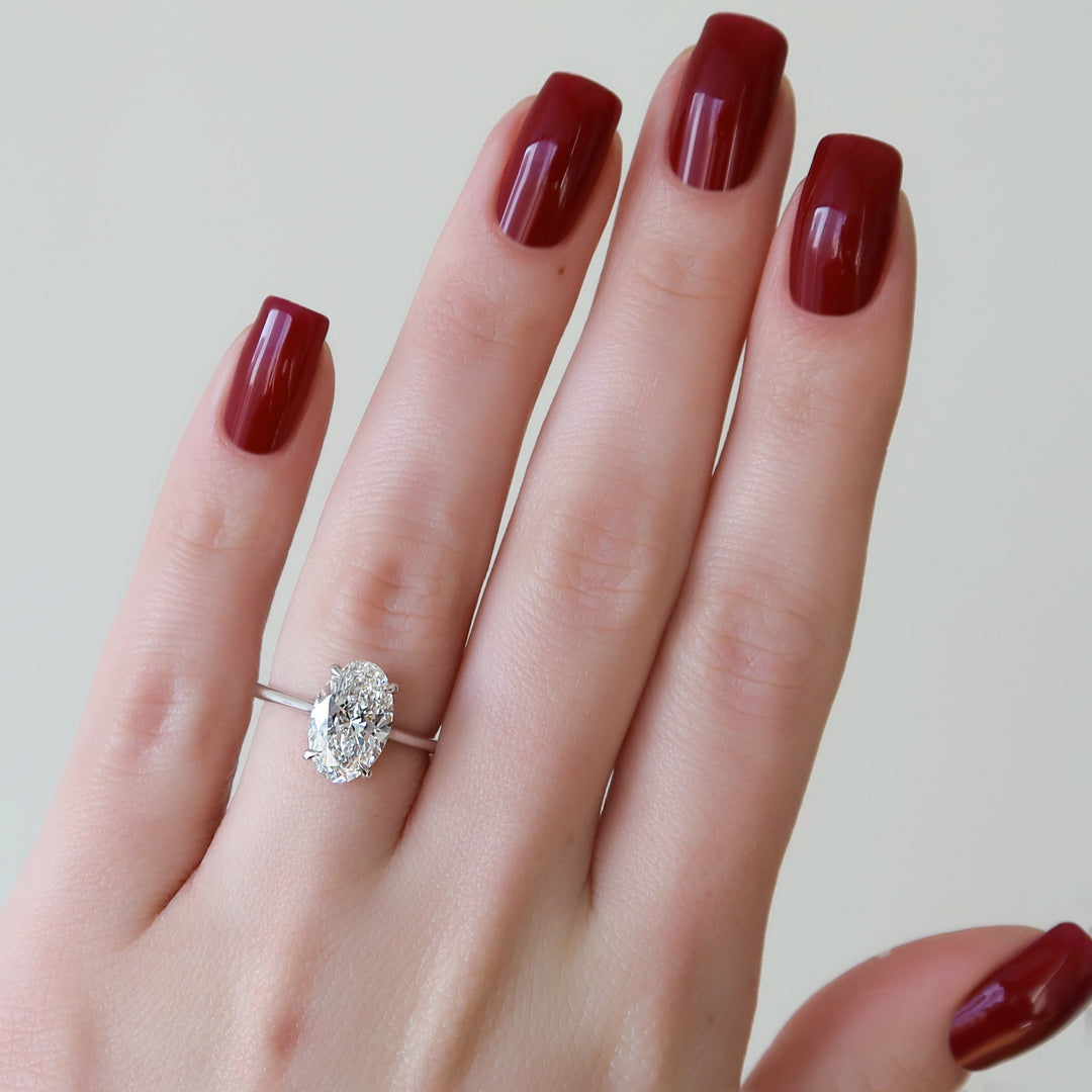 The Mabel Oval Lab Diamond Moissanite Engagement Ring