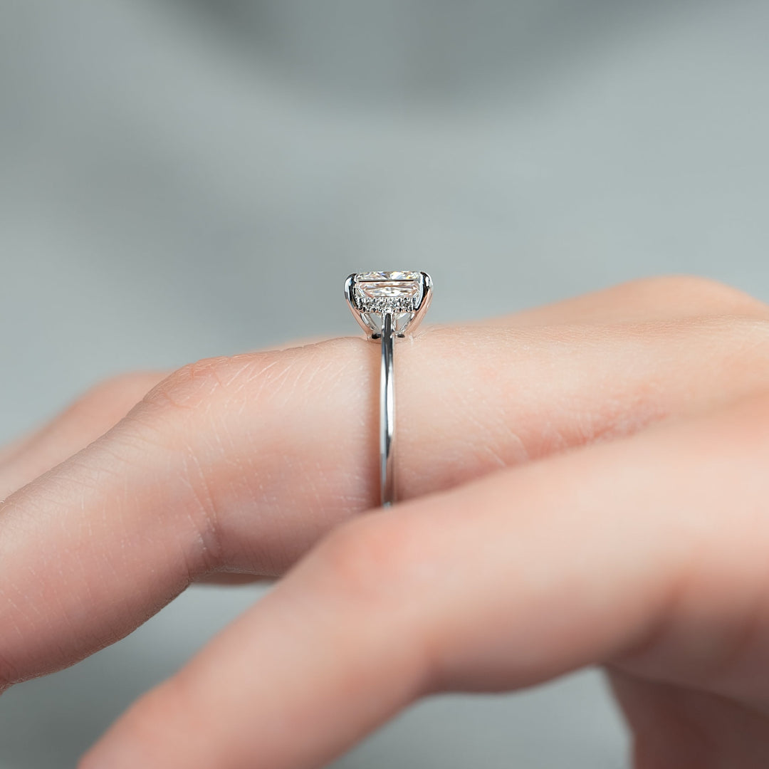 The Mabel Princess Lab Diamond Moissanite Engagement Ring