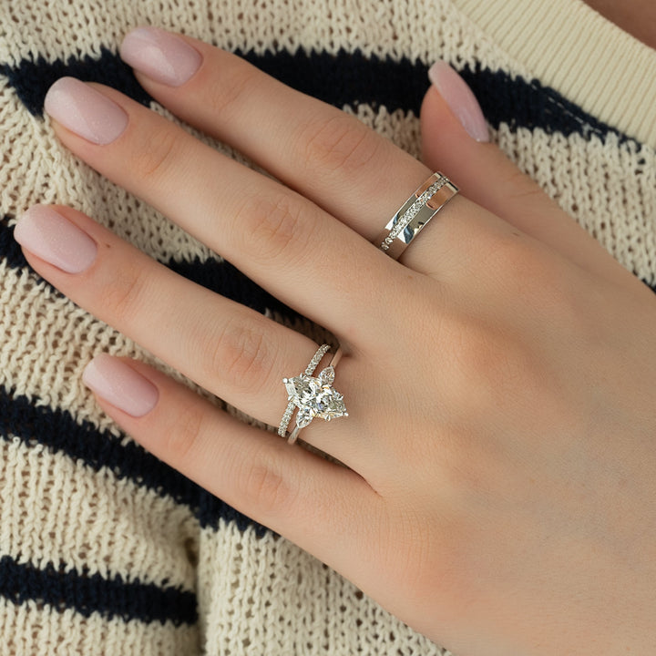 The Macy Marquise Lab Diamond Moissanite Engagement Ring *Shown with 2.5 ct #material_white