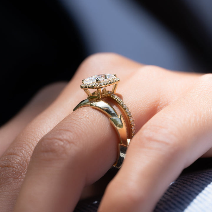 The Madelyn Radiant Lab Diamond Moissanite Engagement Ring *Shown with 2 ct #material_gold