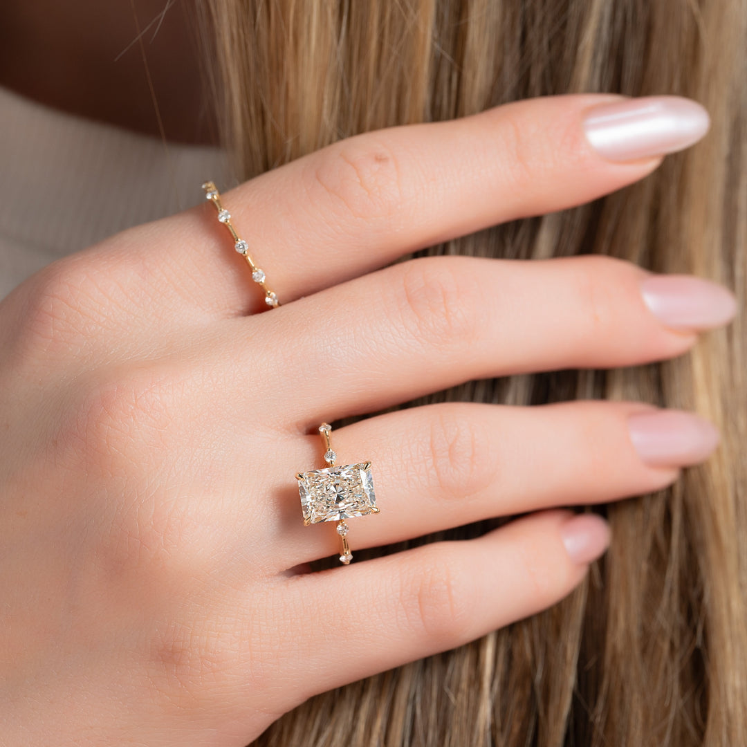 The Morgan Radiant Lab Diamond Moissanite Engagement Ring