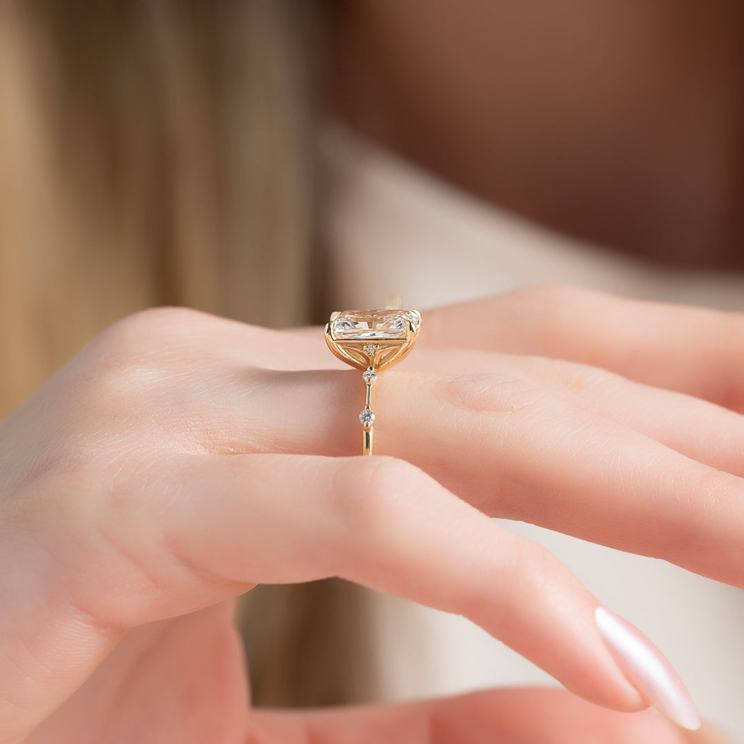 The Morgan Radiant Lab Diamond Moissanite Engagement Ring