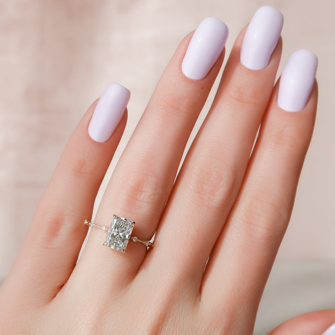 The Morgan Radiant Lab Diamond Moissanite Engagement Ring