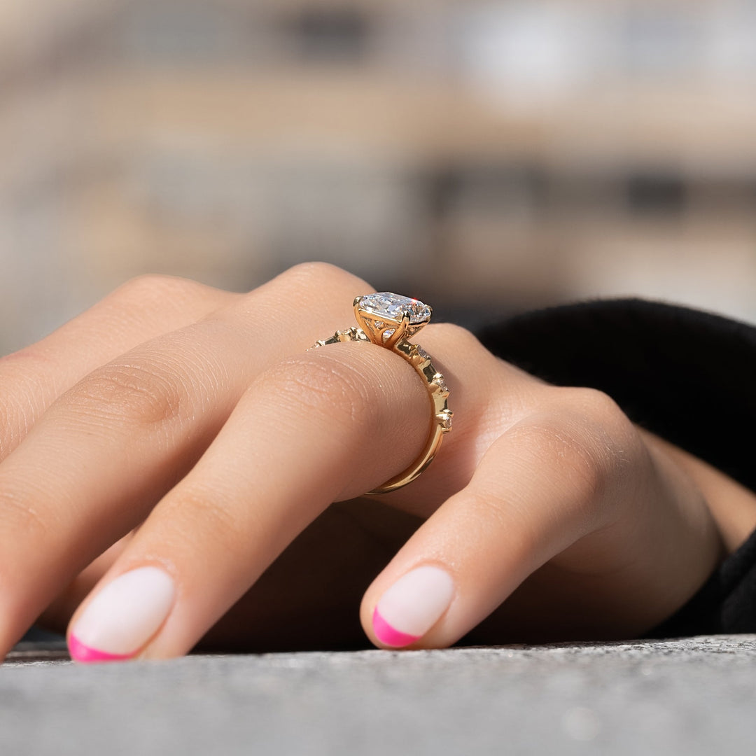 The Morgan Radiant Lab Diamond Moissanite Engagement Ring