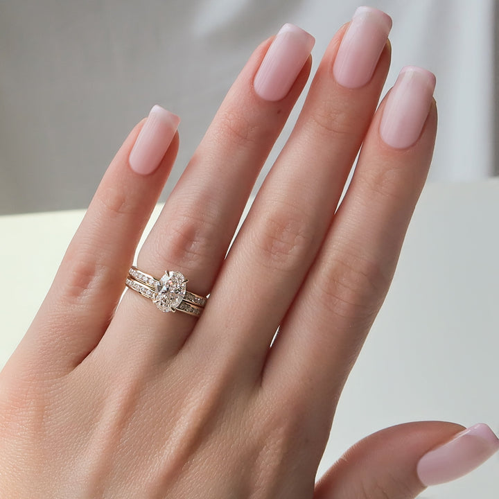 The Murphy Oval Lab Diamond Moissanite Engagement Ring *Shown with 1.5 ct #material_gold