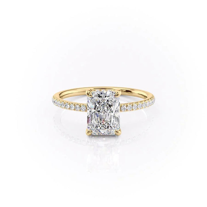 The Myra Set With Radiant Pave Lab Diamond 1 Carat 18K Gold#material_18k-gold