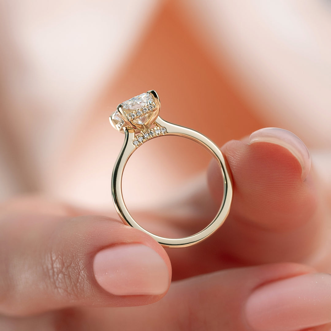 The Natasha Radiant Lab Diamond Moissanite Engagement Ring